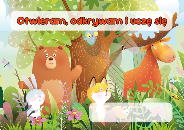 Okładka leśna „Otwieram, odkrywam" — z imieniem