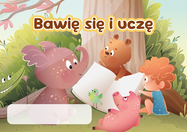 Okładka leśna „Bawię się i uczę" — z imieniem