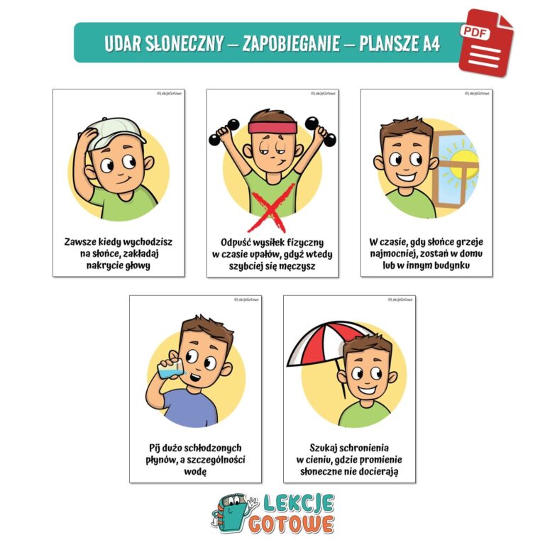 duży zestaw edukacyjny bezpieczne wakacje bezpieczeństwo dzieci pdf pomoce dydaktyczne