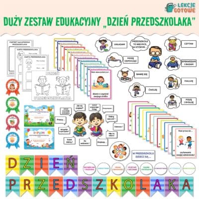 dzień przedszkolaka duży zestaw edukacyjny do druku - kiedy obchodzimy?