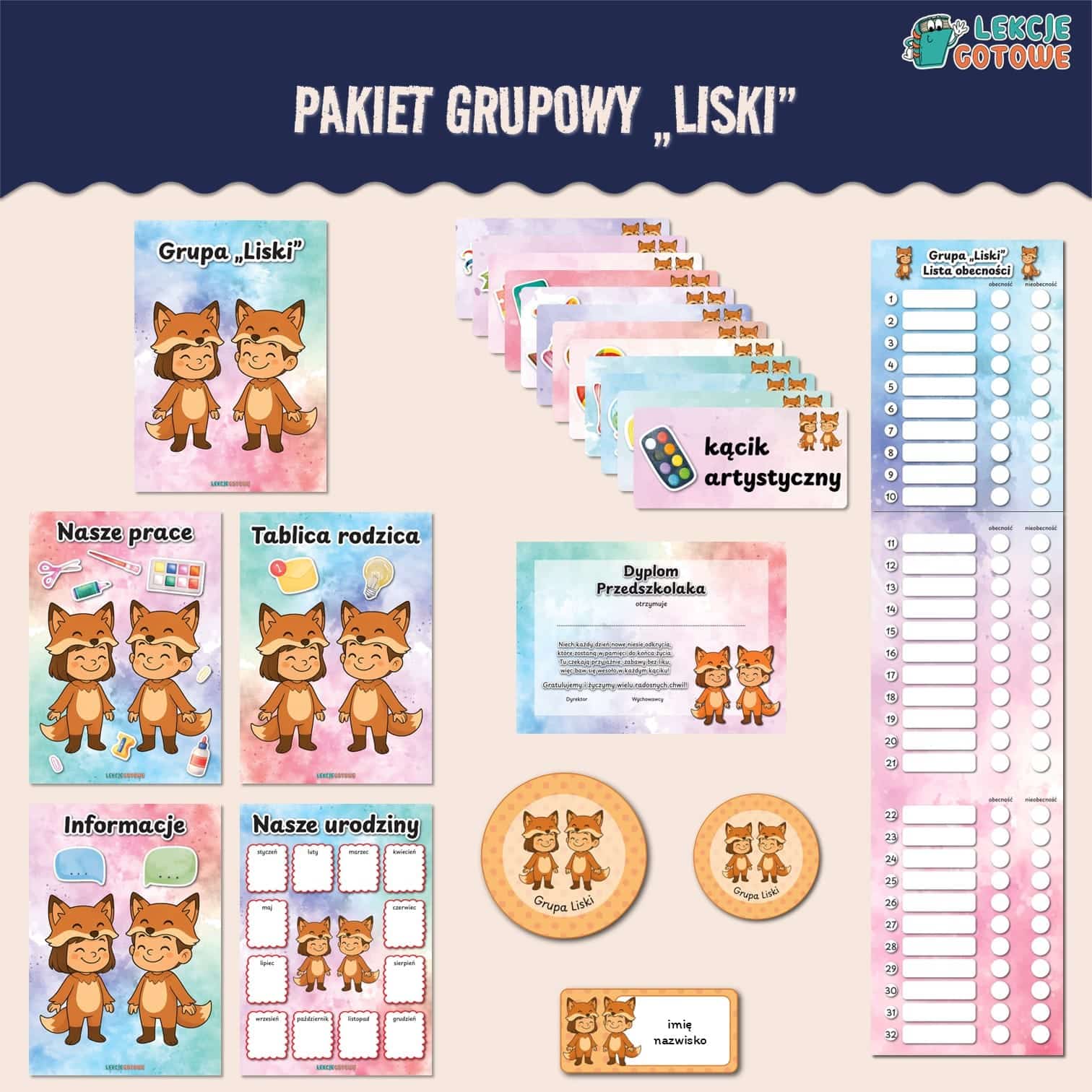 pakiet grupowy lisy liski