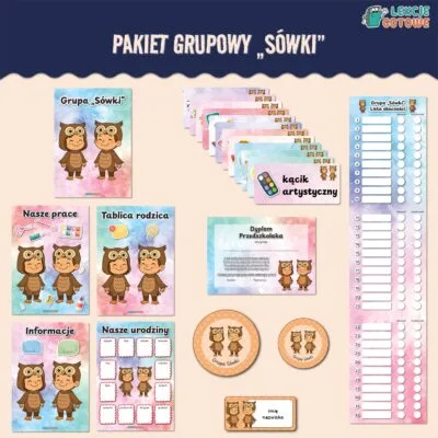pakiet grupowy sówki sowy