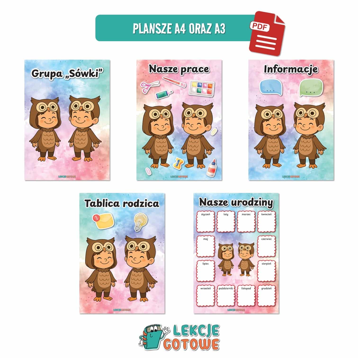 pakiet grupowy sówki sowy
