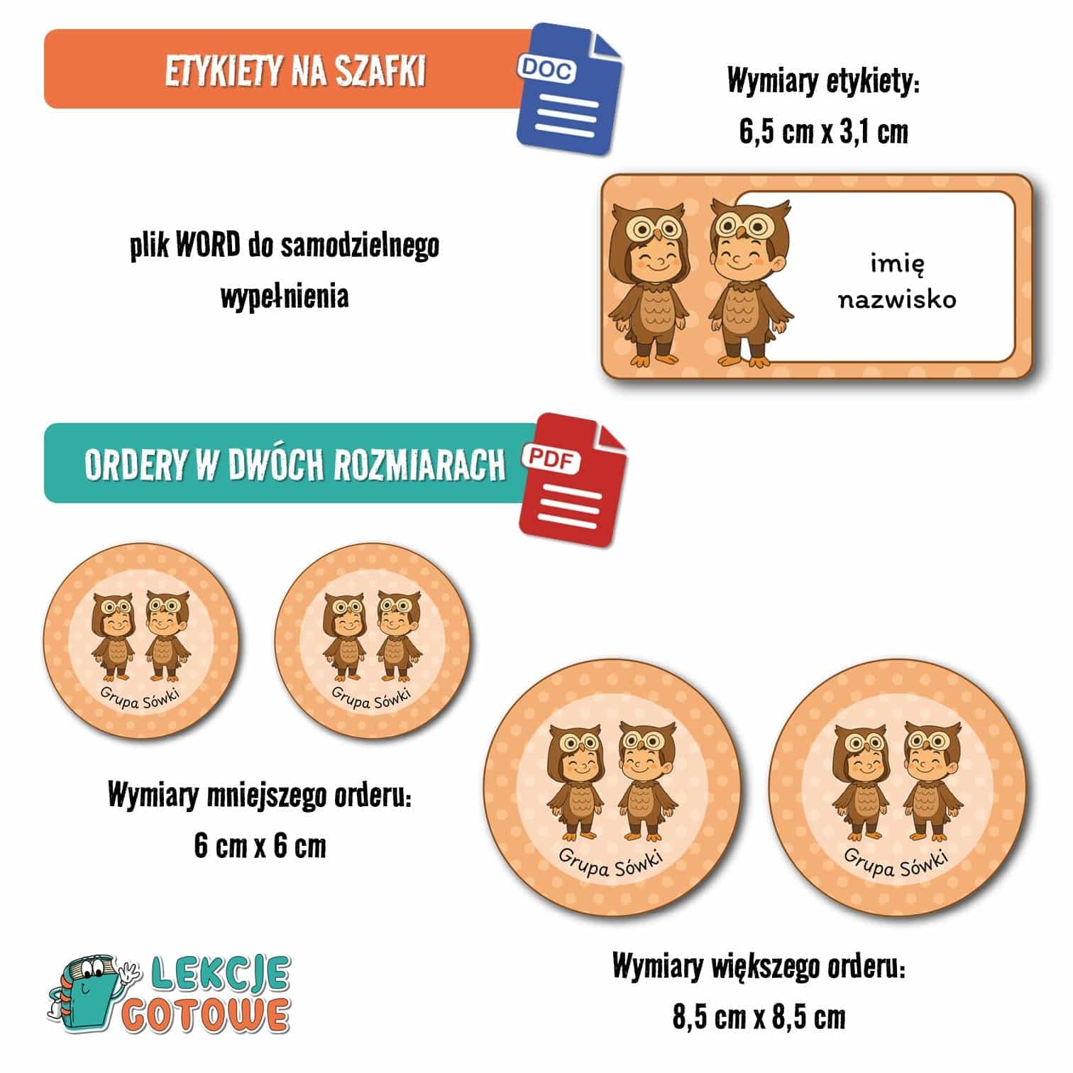 pakiet grupowy sówki sowy