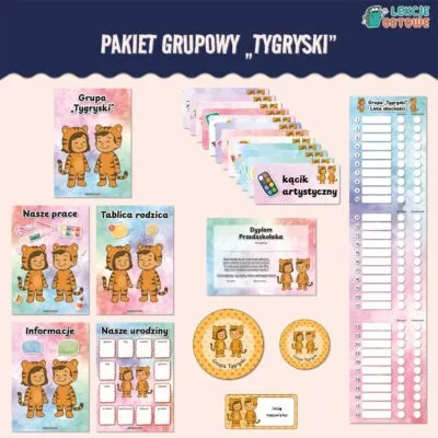 tygryski tygrysy pakiet grupowy przedszkole
