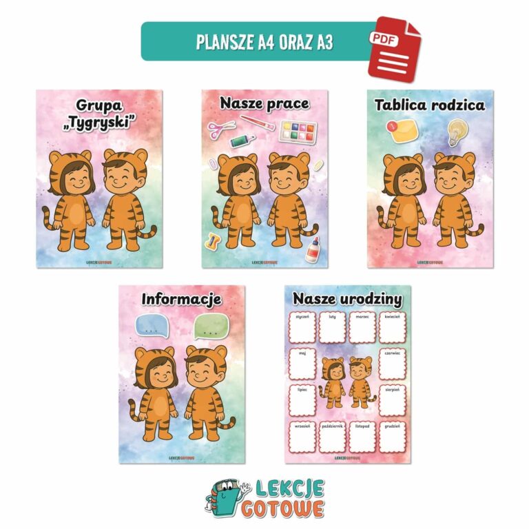 tygryski tygrysy pakiet grupowy przedszkole