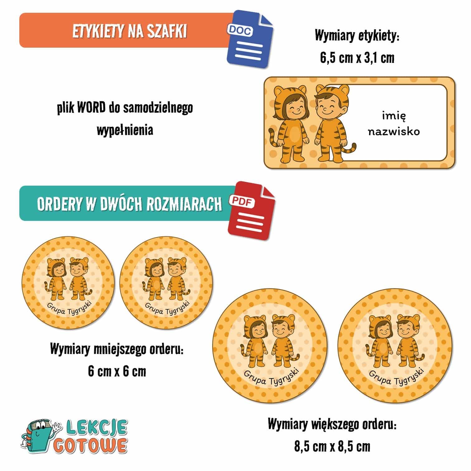 tygryski tygrysy pakiet grupowy przedszkole