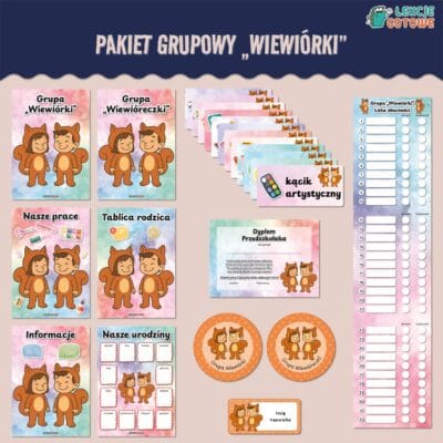 pakiet grupowy wiewiórki wiewióreczki