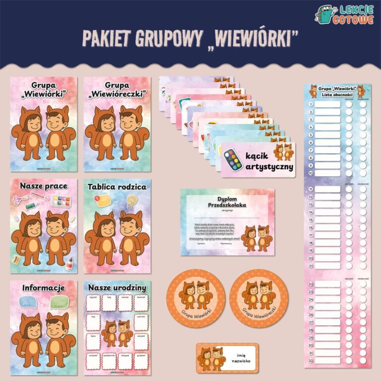 pakiet grupowy wiewiórki wiewióreczki