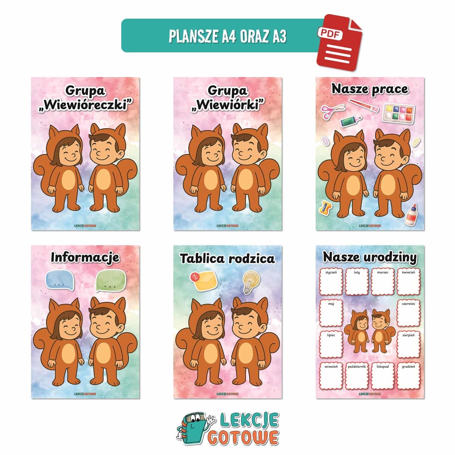 pakiet grupowy wiewiórki wiewióreczki