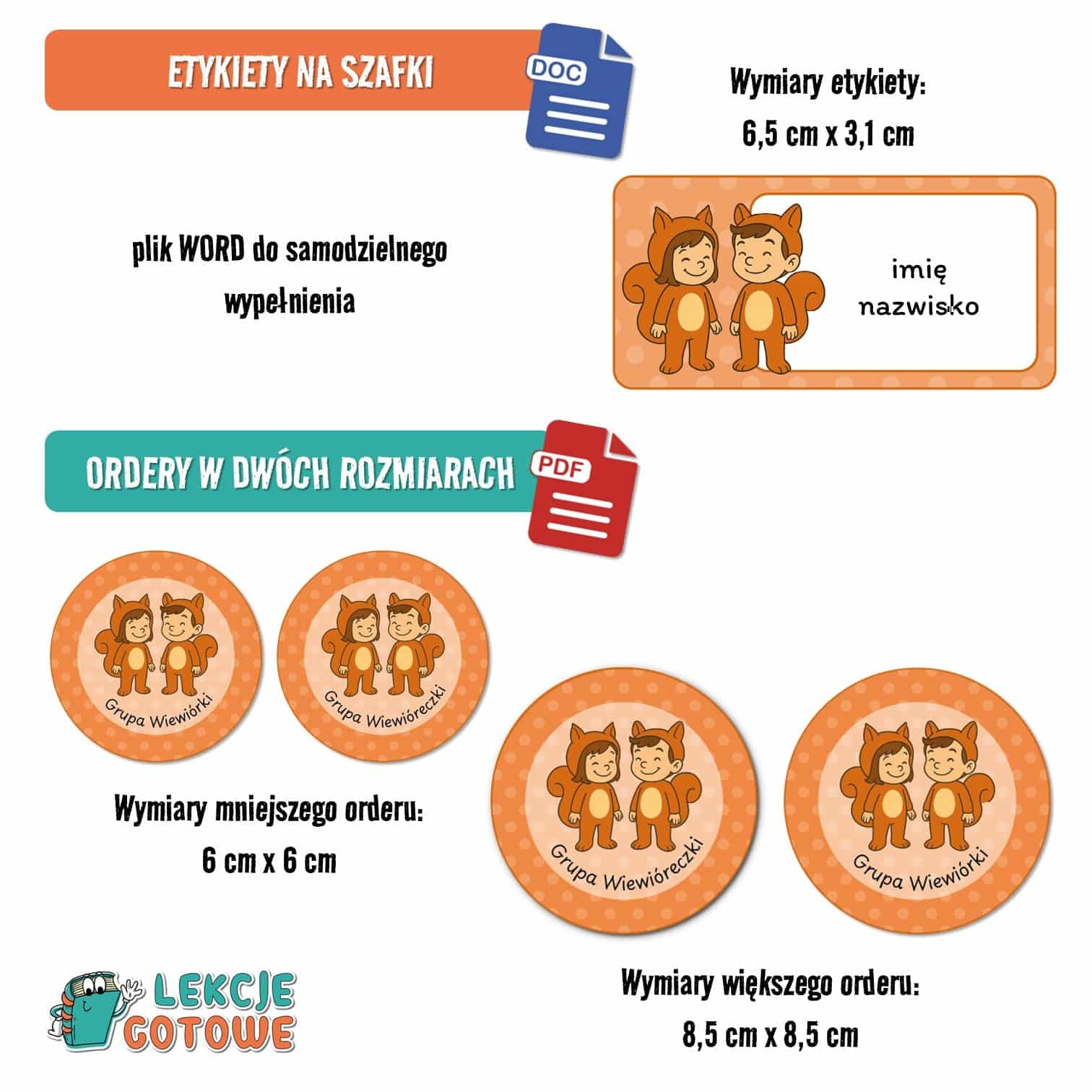 pakiet grupowy wiewiórki wiewióreczki