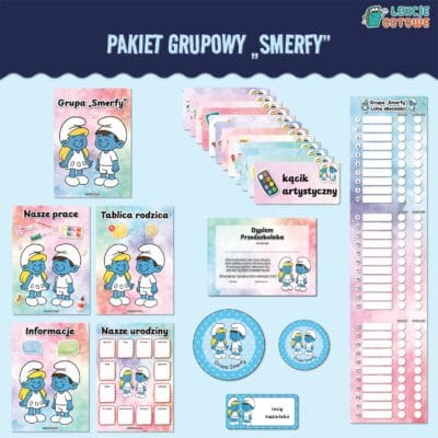 smerfy pakiet grupowy przedszkole pdf do druku docx word