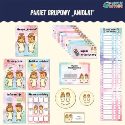 anioły aniołki pakiet grupowy przedszkole pdf do druku docx word