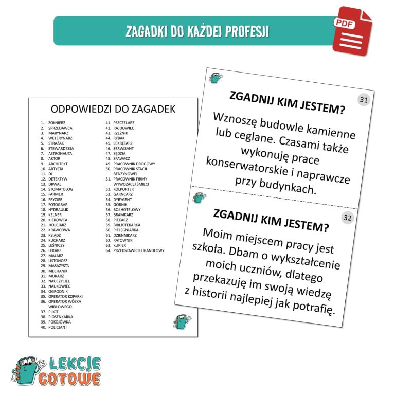zawody duży pakiet edukacyjny pdf do druku plansze materiały edukacyjne dydaktyczne karty pracy kolorowanki