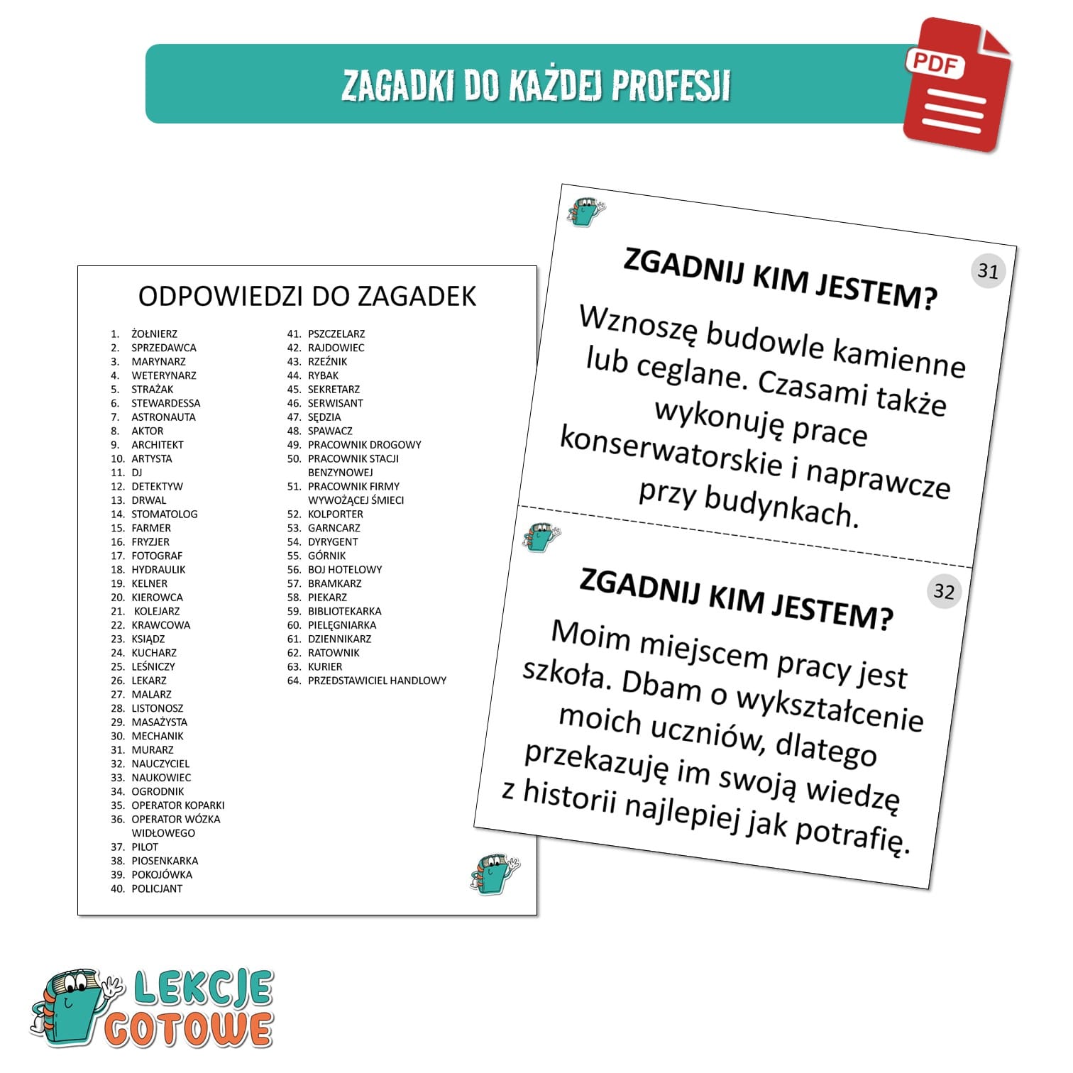 zawody duży pakiet edukacyjny pdf do druku plansze materiały edukacyjne dydaktyczne karty pracy kolorowanki