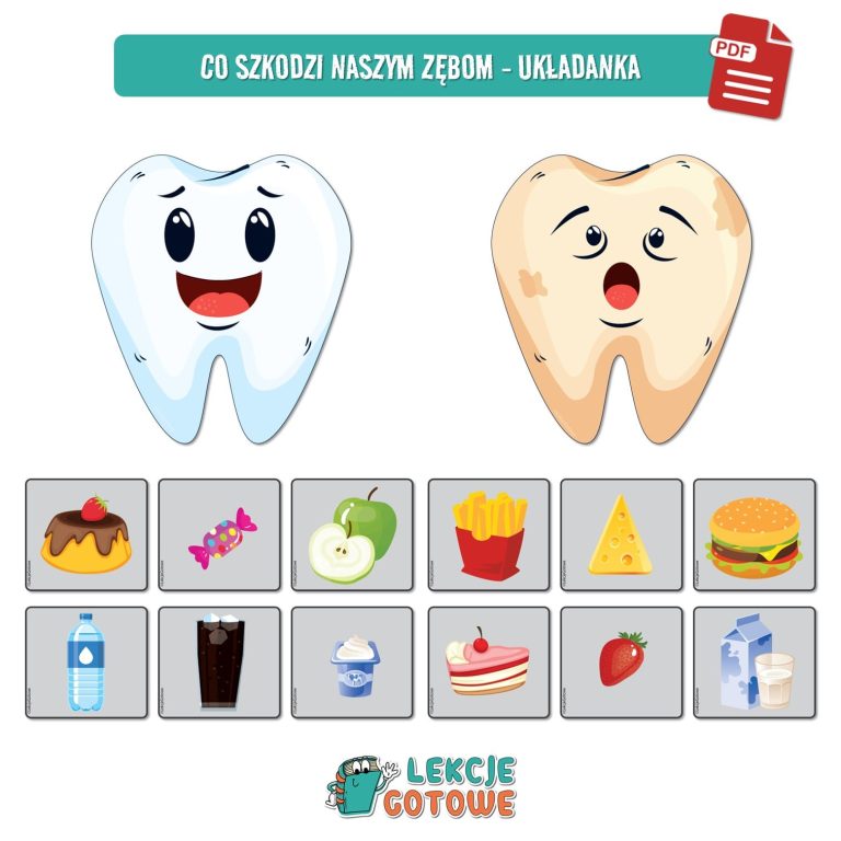 higiena osobista duży zestaw edukacyjny plansze ćwiczenia karty pracy do druku dzień zdrowia pdf