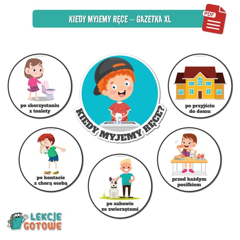 higiena osobista duży zestaw edukacyjny plansze ćwiczenia karty pracy do druku dzień zdrowia pdf