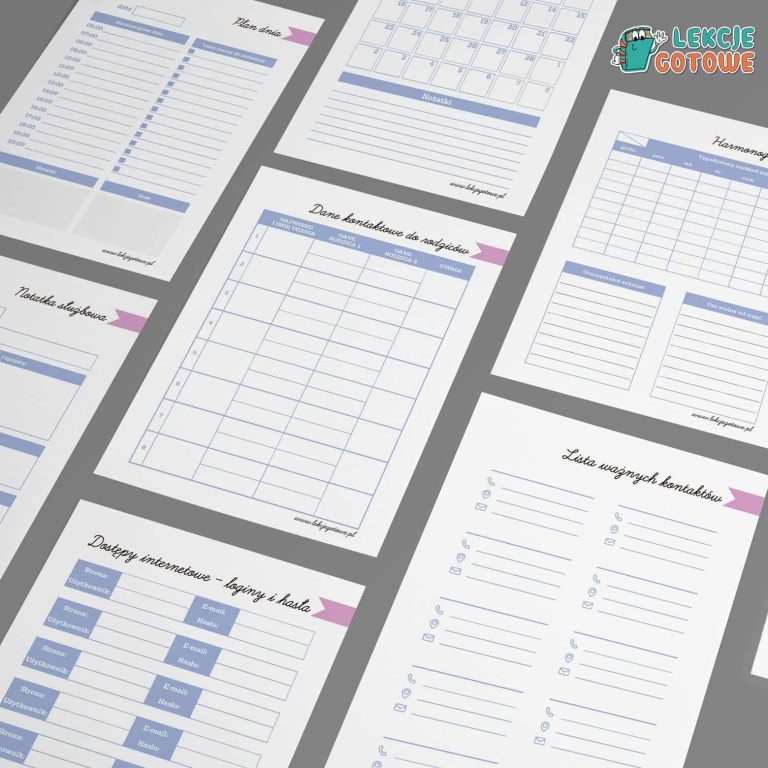 segregator niezbędnik teczka nauczyciela wczesnoszkolnego wychowawcy klas 1-3 pdf do druku za darmo