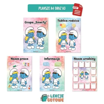 smerfy pakiet grupowy przedszkole pdf do druku docx word