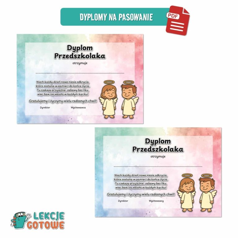 anioły aniołki pakiet grupowy przedszkole pdf do druku docx word