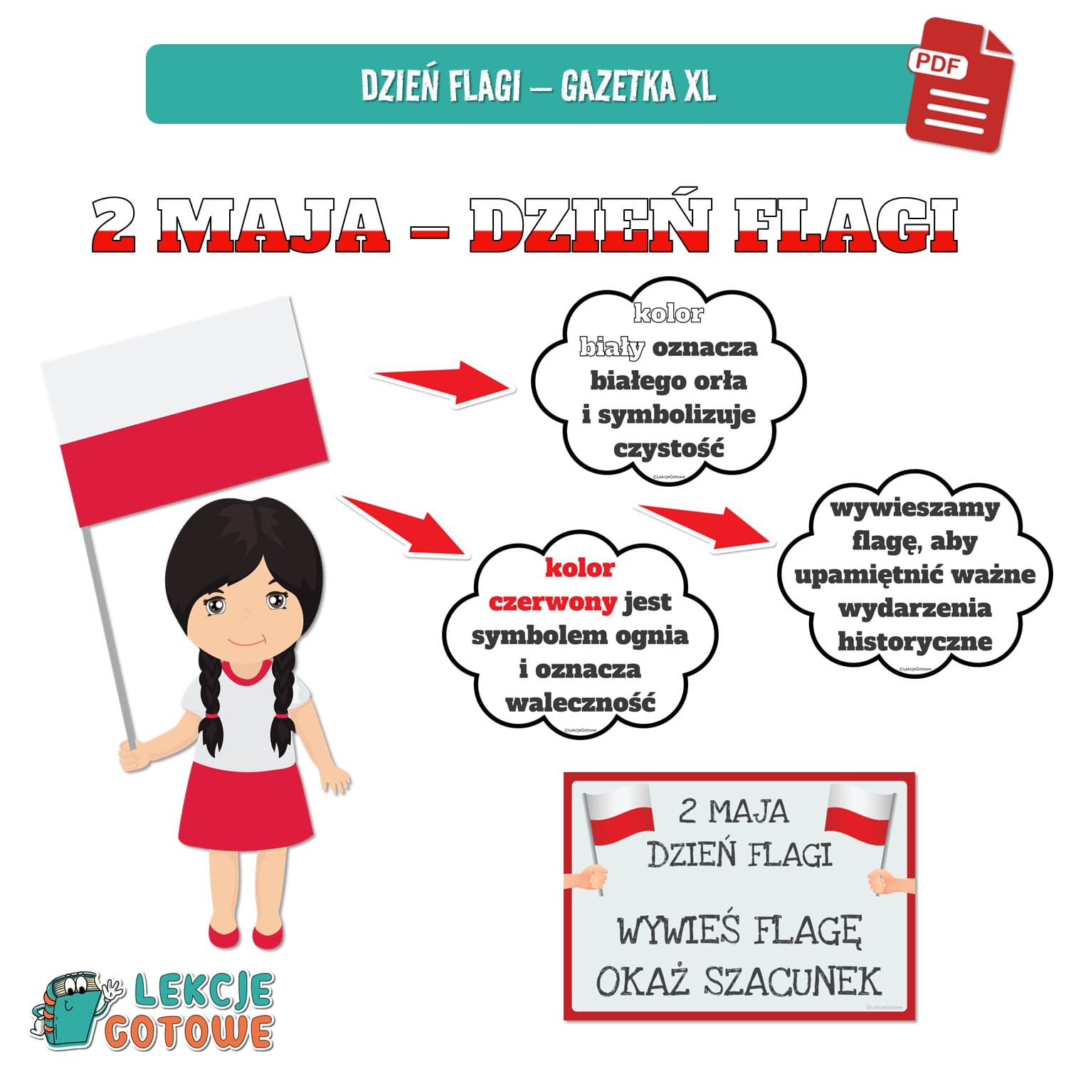 Polska duży zestaw edukacyjny plansze pomoce dydaktyczne karty pracy ćwiczenia kolorowanki dla dzieci pdf do druku