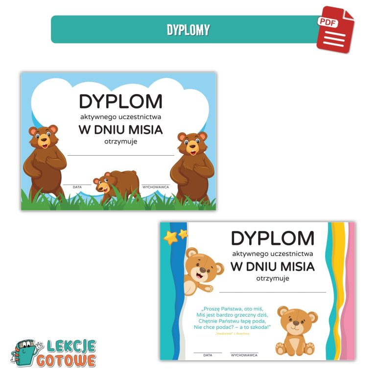 duży zestaw edukacyjny dzień pluszowego misia pdf karty pracy pomoce pdf materiały dydaktyczne plansze terapeutyczne ćwiczenia do druku