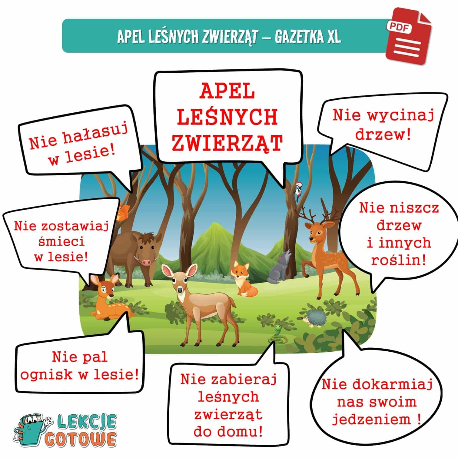 duży zestaw edukacyjny ekologia dzień ziemi przyroda do druku