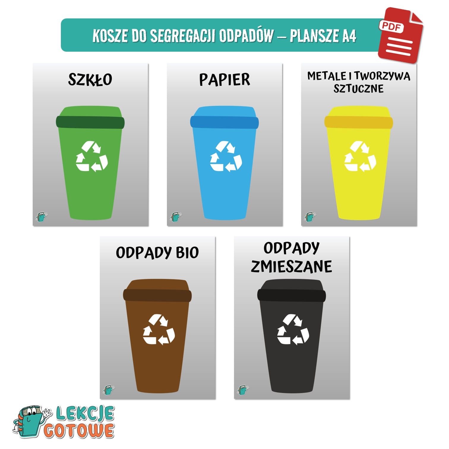 duży zestaw edukacyjny ekologia dzień ziemi przyroda do druku