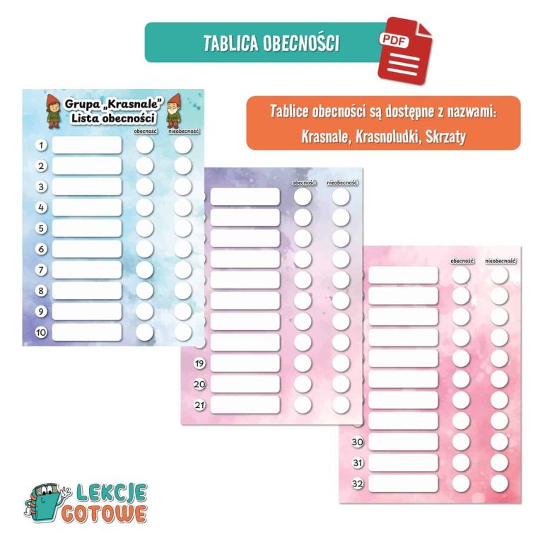 Krasnale Krasnoludki Skrzaty pakiet grupowy przedszkole pdf do druku docx word