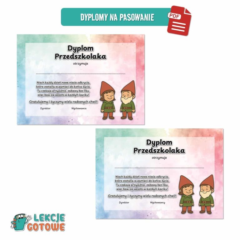 Krasnale Krasnoludki Skrzaty pakiet grupowy przedszkole pdf do druku docx word