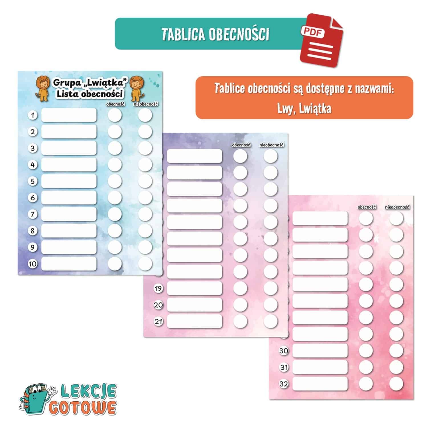 lwiątka lwy pakiet grupowy przedszkole pdf do druku docx word