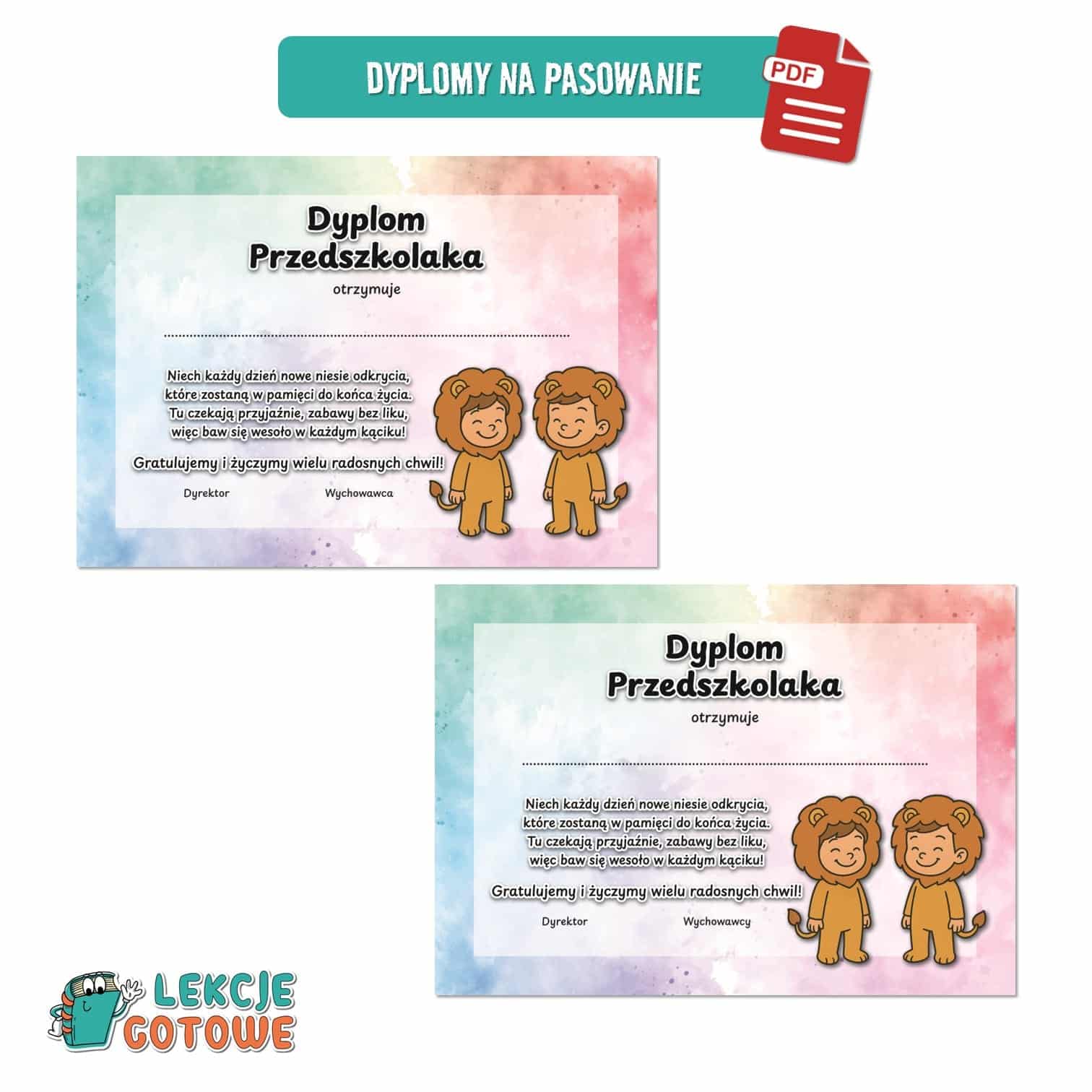 lwiątka lwy pakiet grupowy przedszkole pdf do druku docx word