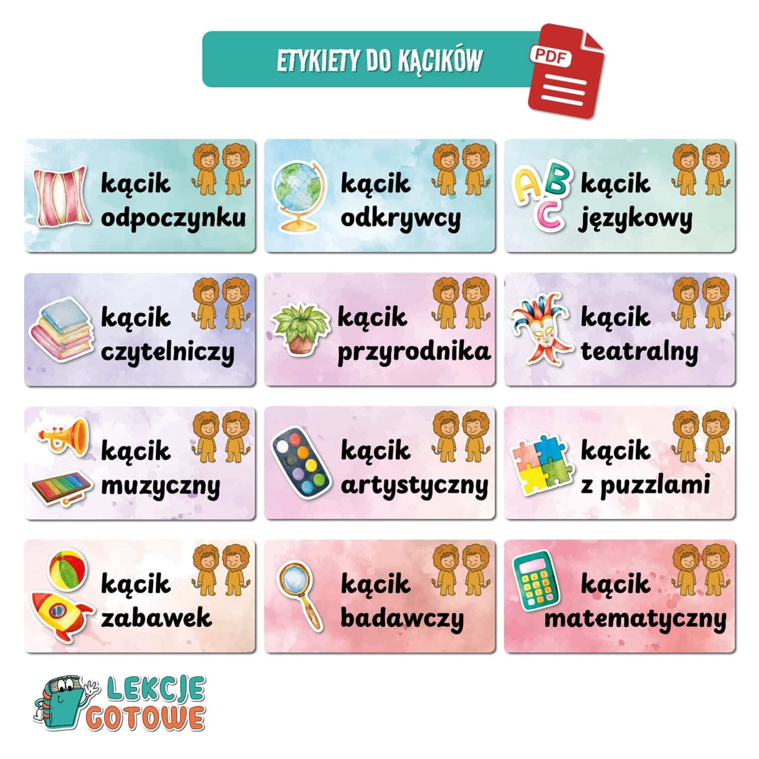 lwiątka lwy pakiet grupowy przedszkole pdf do druku docx word