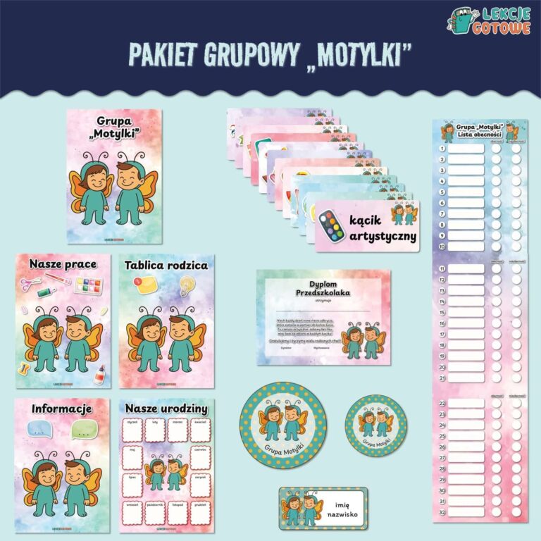 pakiet grupowy motyle motylki