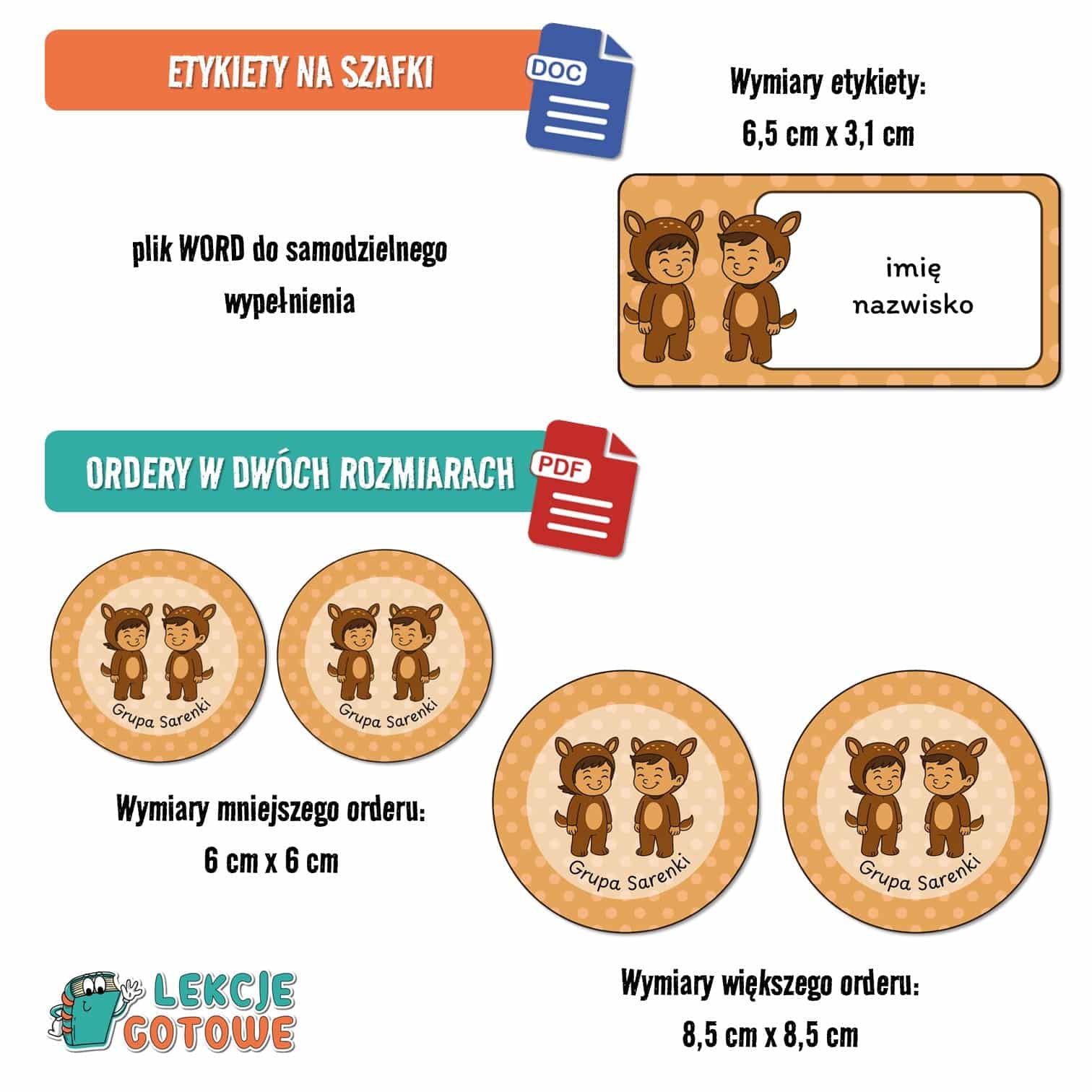 sarny sarenki pakiet grupowy przedszkole pdf do druku docx word