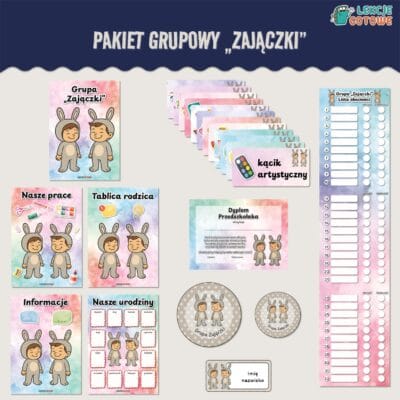 zające zajączki pakiet grupowy