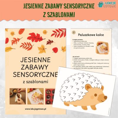 jesienne zabawy sensoryczne pomysły scenariusze zabawa integracja sensoryczna do druku karty pracy materiały edukacyjne