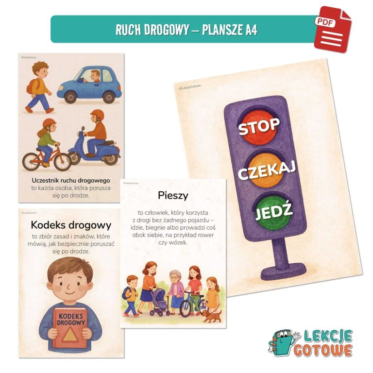 bezpieczeństwo na drodze bezpieczny przedszkolak znaki drogowe zasady jazdy na rowerze pieszy rowerzysta do druku pdf memory pomoce edukacyjne dla dzieci karty pracy kolorowanki