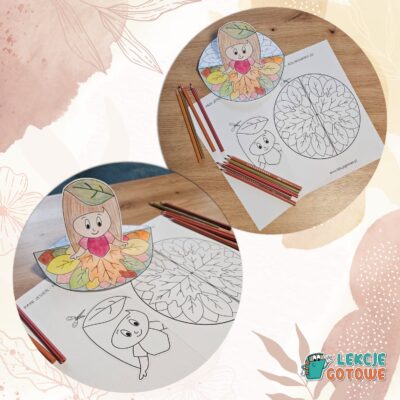 pani jesień kolorowanka kolorowanki 3d pdf do druku pomysły