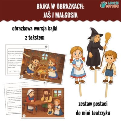 bajka w obrazkach jaś i małgosia dzień postaci z bajek pomysły teatrzyk