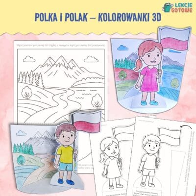 polka i polak polska ojczyzna swieto niepodleglosci 3 maja uchwalenie konstytucji patriota do druku kolorowanki 3d pomysły karty pracy motoryka mała