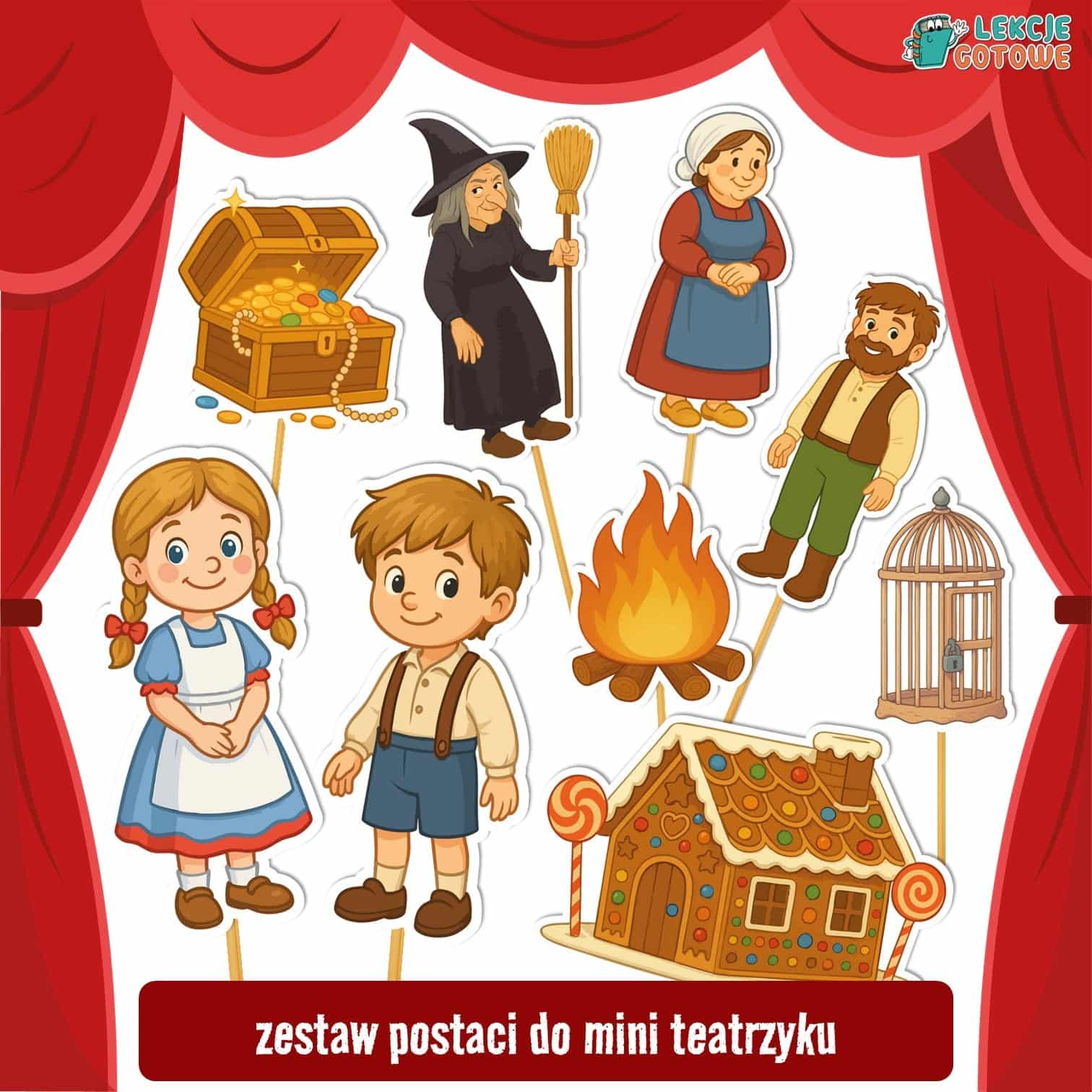 bajka w obrazkach jaś i małgosia dzień postaci z bajek pomysły teatrzyk