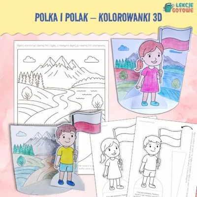polka i polak polska ojczyzna swieto niepodleglosci 3 maja uchwalenie konstytucji patriota do druku kolorowanki 3d pomysły karty pracy motoryka mała
