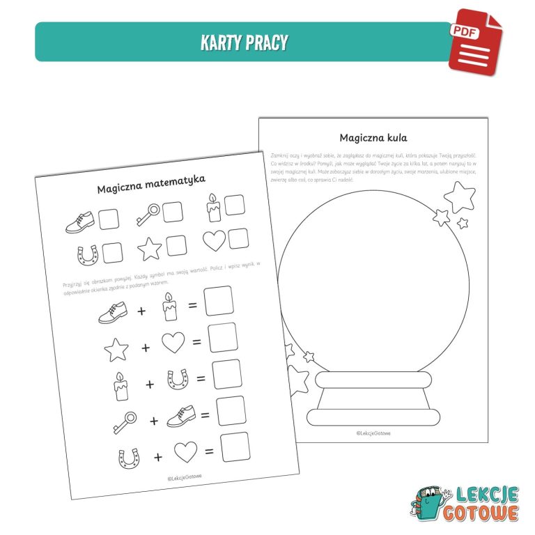 andrzejki zadania ćwiczenia magiczny kącik wróżby przedszkole dla dzieci do druku pomysły karty pracy materiały do druku pdf