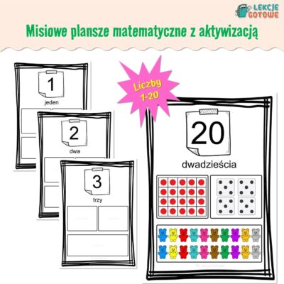 Misiowe plansze matematyczne z aktywizacją