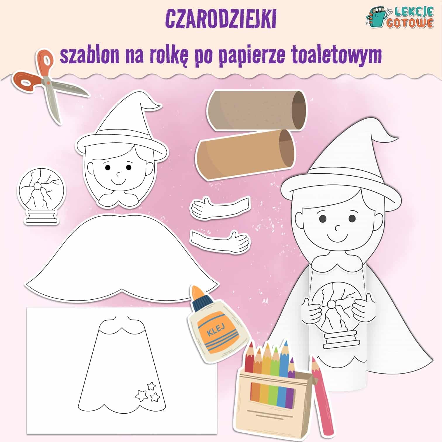 czarodziejki szablon na rolkę po papierze toaletowym