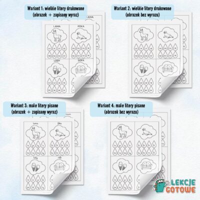 deszczowe sylaby karty pracy jesień materiały pdf do druku pomysły czytanie sylabizowanie