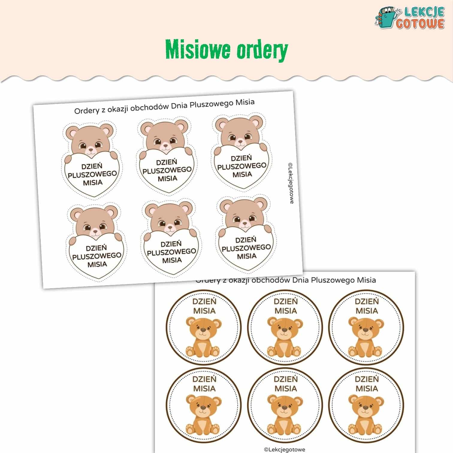 misiowe ordery na dzień pluszowego misia
