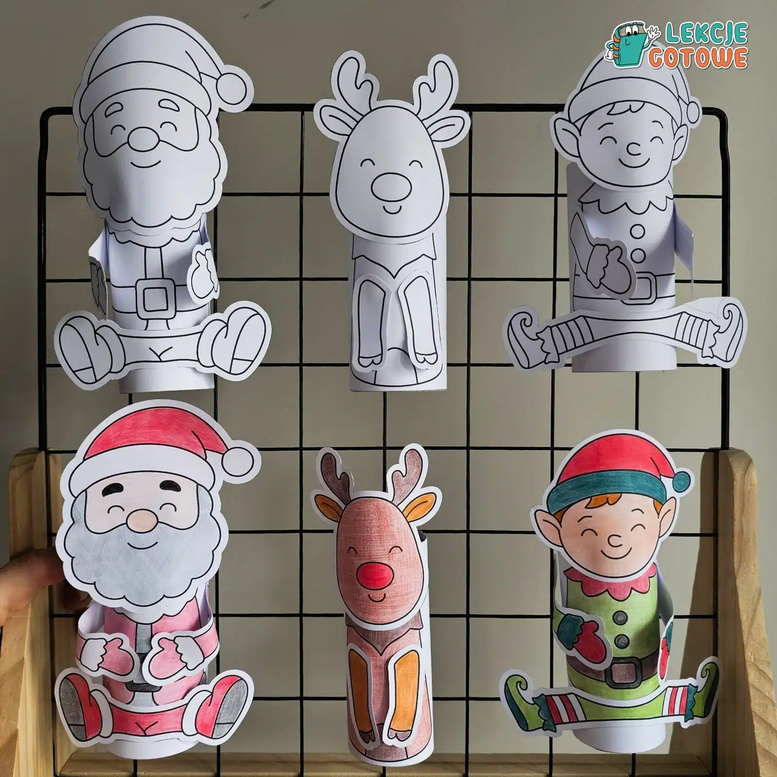 mikolaj mikolajki elf elfy renifer szablon szablony na rolkę po papierze toaletowym pomysły święta boże narodzenie praca plastyczna do druku