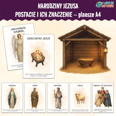 Narodziny Jezusa postacie i ich znaczenie boże narodzenie święta plansze edukacyjne maryja józef dzieciątko pomysły dla dzieci betlejem